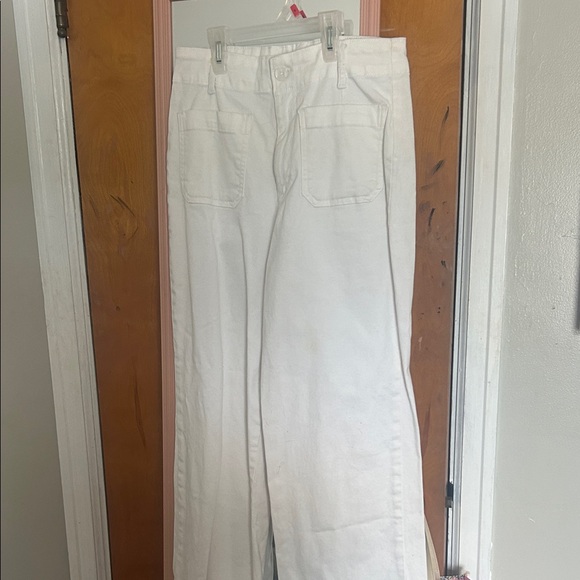Bagatelle Collection Pants - Wide Leg White Women's Pants - Classic High-Rise